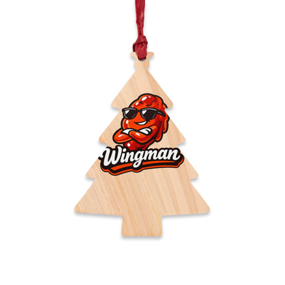 Wingman Wooden Ornament — Funny BBQ Christmas Ornament