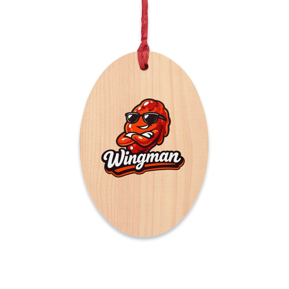 Wingman Wooden Ornament — Funny BBQ Christmas Ornament