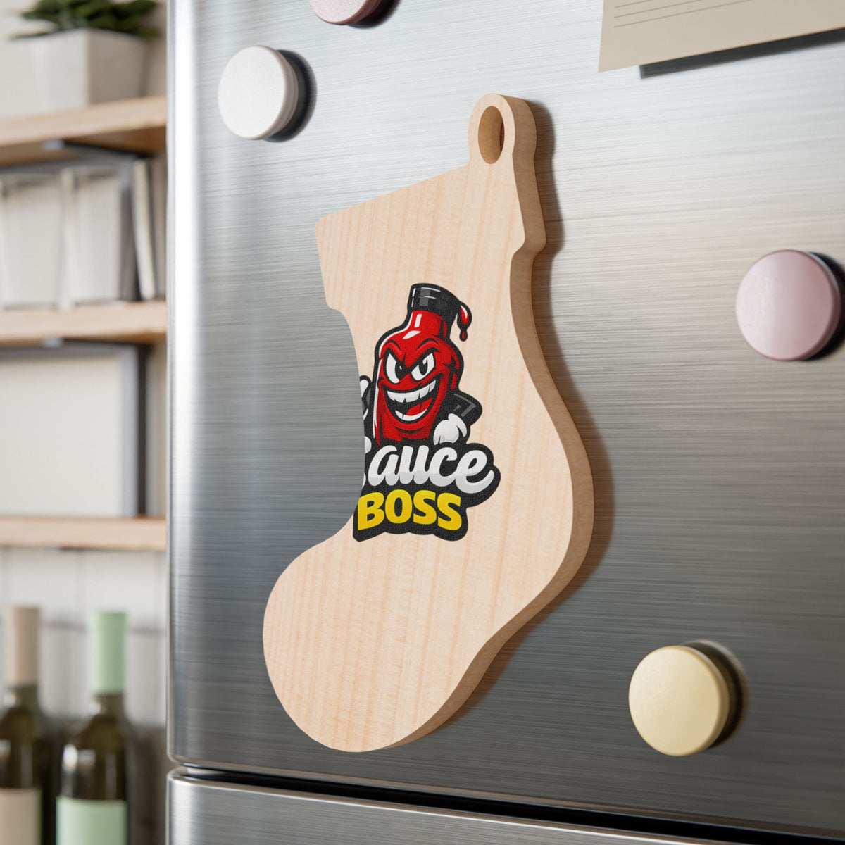 Sauce Boss Wooden Ornament — Funny BBQ Christmas Ornament