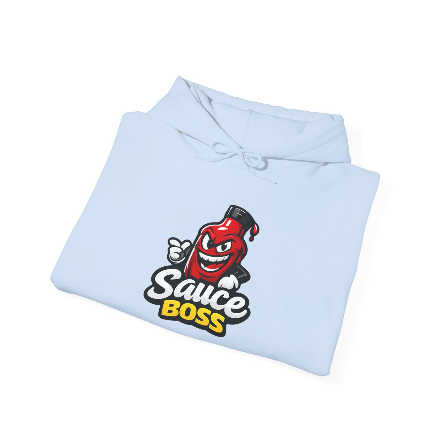 Sauce Boss Hoodie — Funny Hot Sauce Logo Pullover