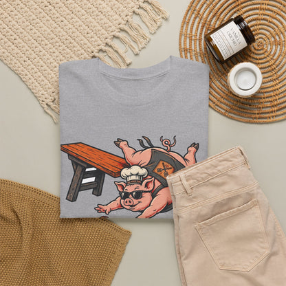 Fat Side Down Tee — Funny BBQ Pig Pitmaster Shirt