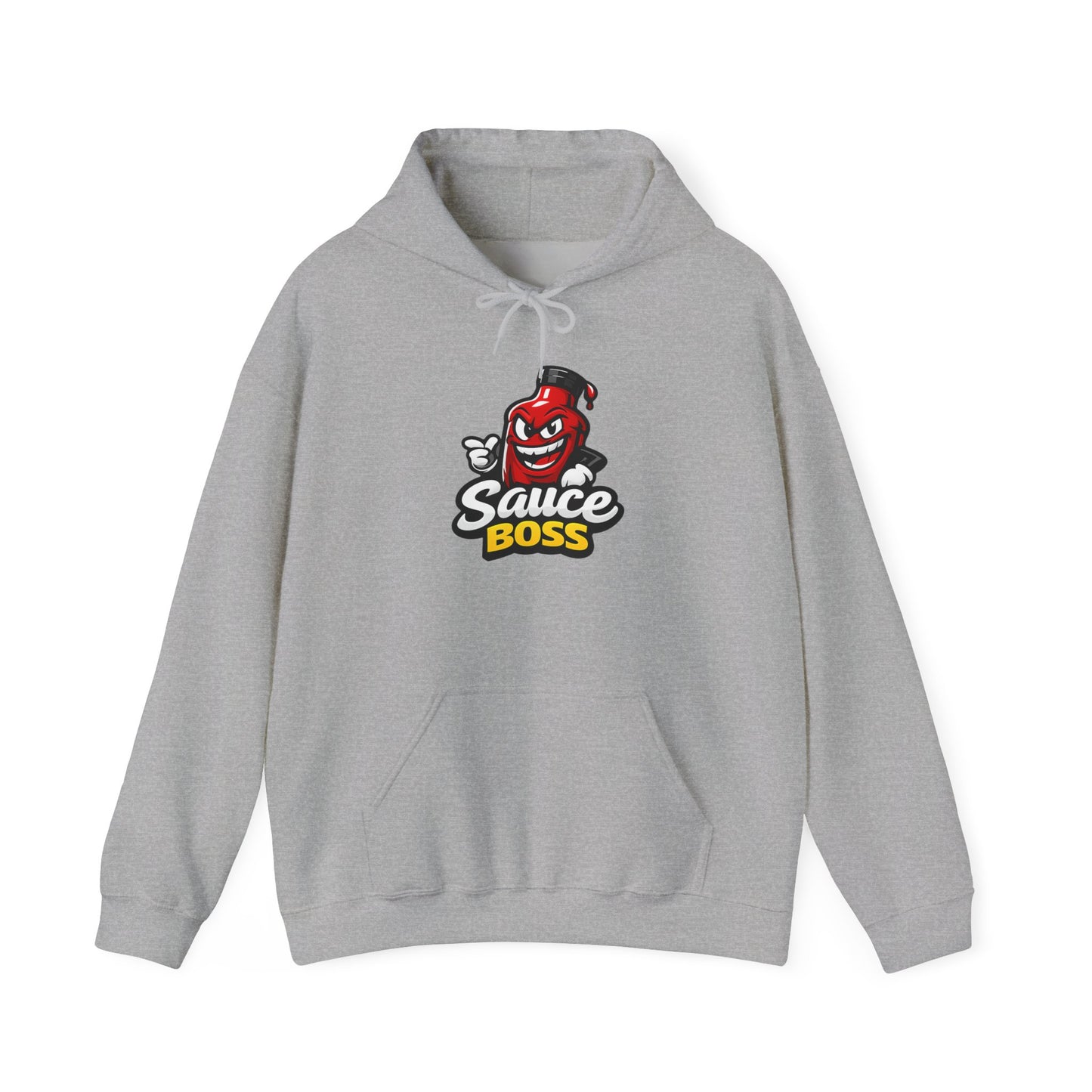 Sauce Boss Hoodie — Funny Hot Sauce Logo Pullover