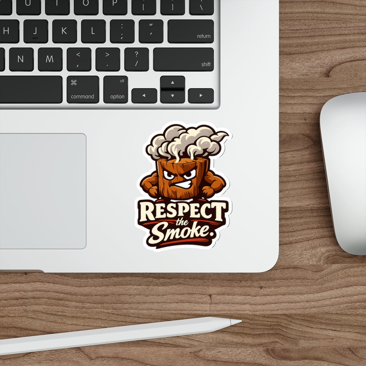 Respect the Smoke Die-Cut Sticker — Funny BBQ Sticker