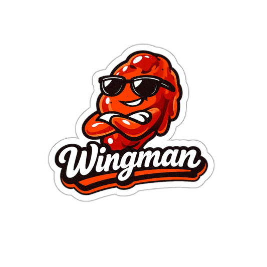 Wingman Die-Cut Sticker — Funny BBQ Sticker