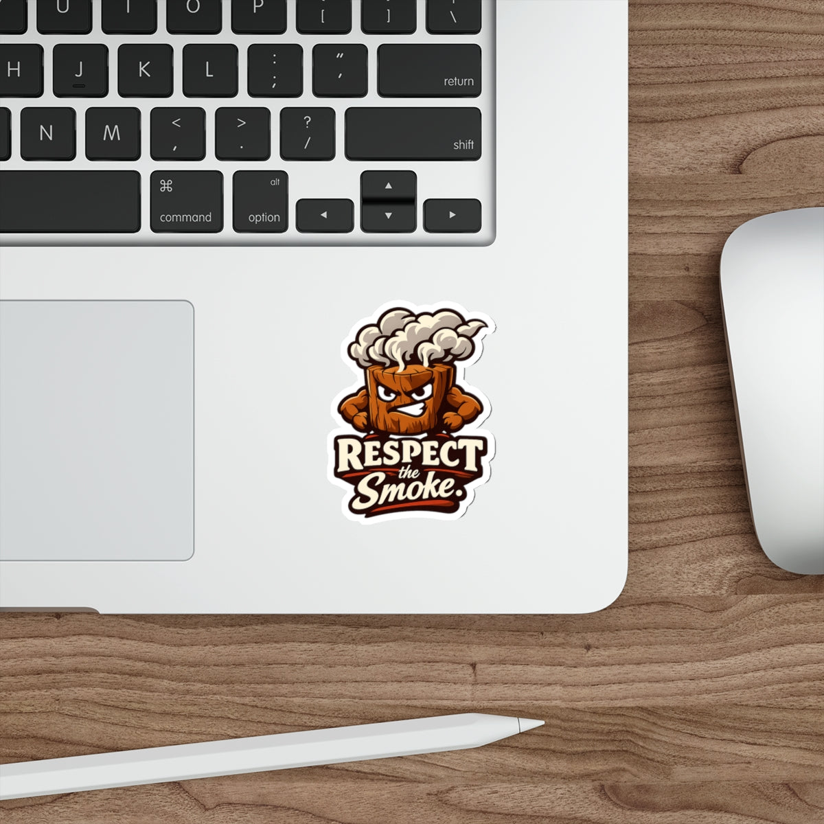 Respect the Smoke Die-Cut Sticker — Funny BBQ Sticker
