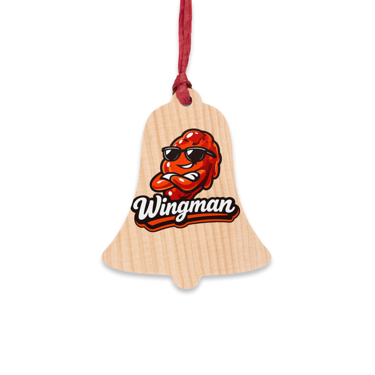 Wingman Wooden Ornament — Funny BBQ Christmas Ornament