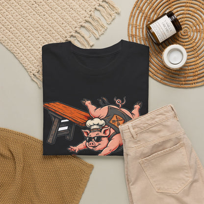 Fat Side Down Tee — Funny BBQ Pig Pitmaster Shirt