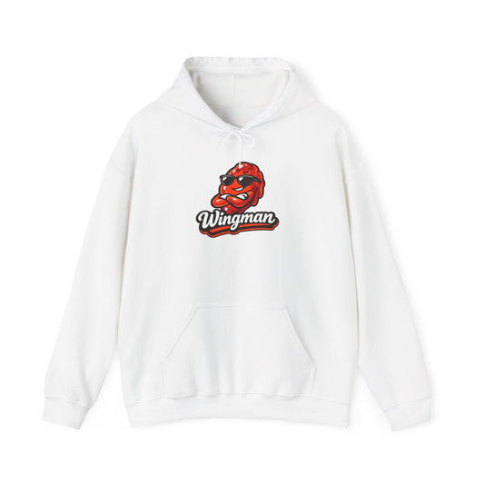 Wingman Hoodie — Funny BBQ Chicken Wing Mascot Pullover