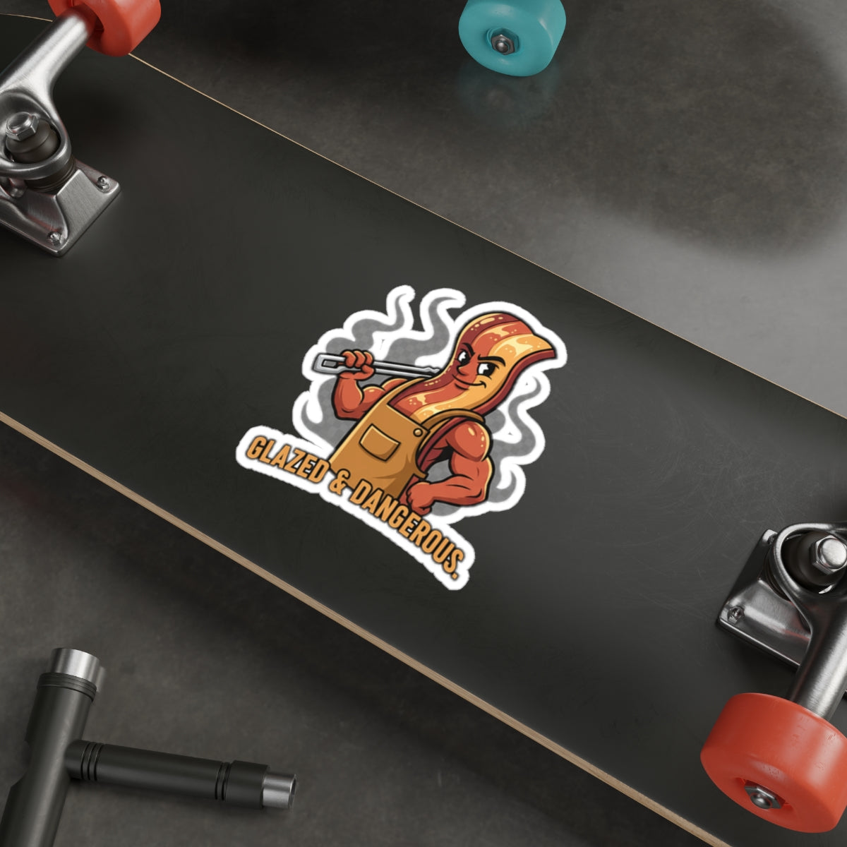 Glazed & Dangerous Die-Cut Sticker — Funny BBQ Sticker