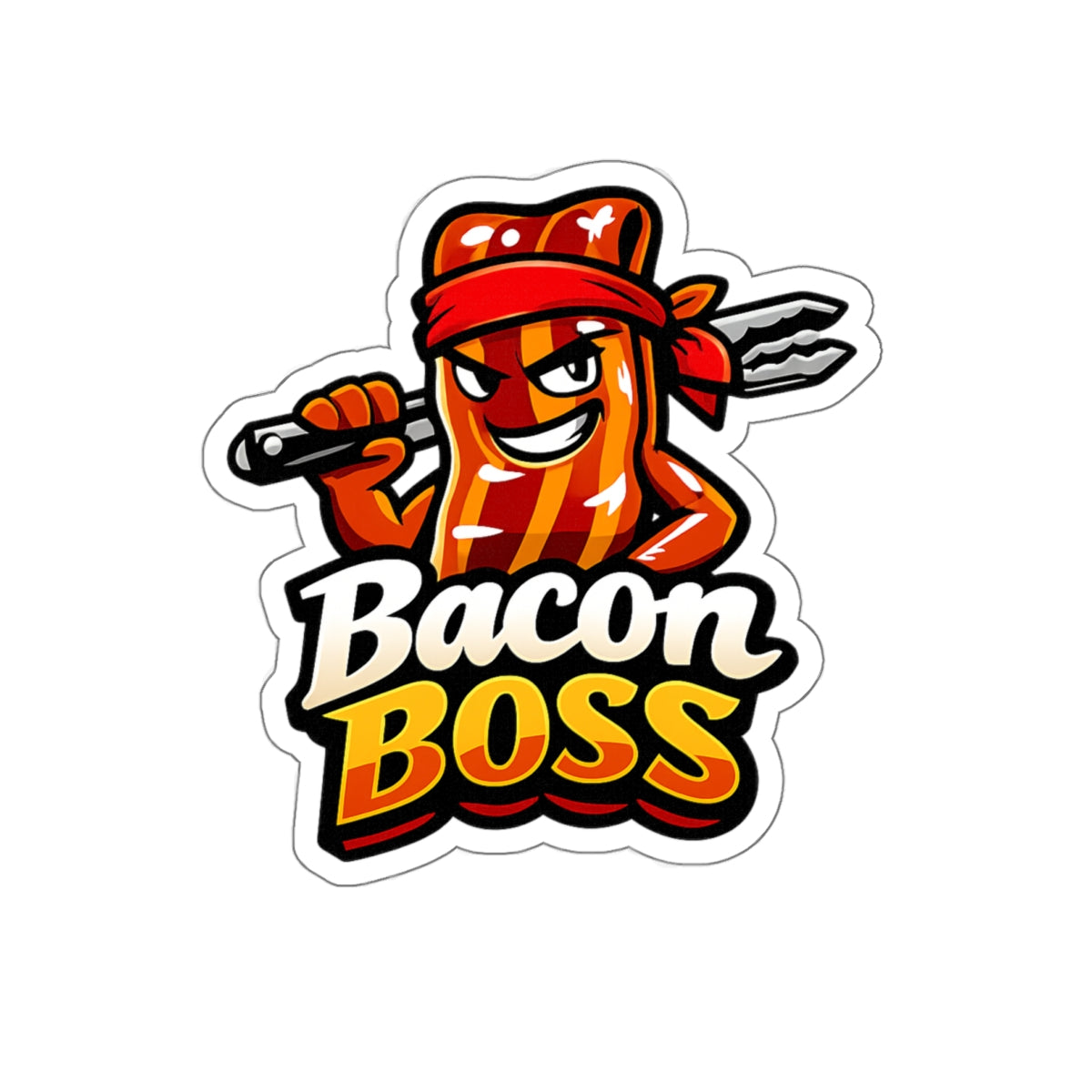 Bacon Boss Die-Cut Sticker — Funny BBQ Sticker