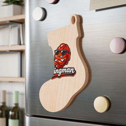 Wingman Wooden Ornament — Funny BBQ Christmas Ornament