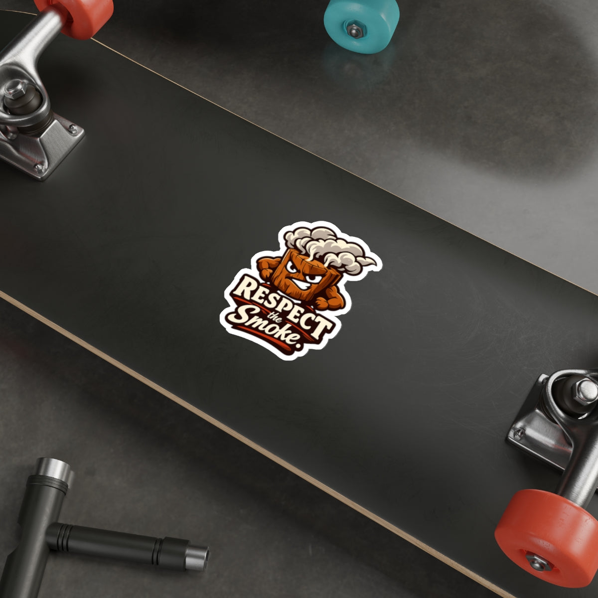 Respect the Smoke Die-Cut Sticker — Funny BBQ Sticker