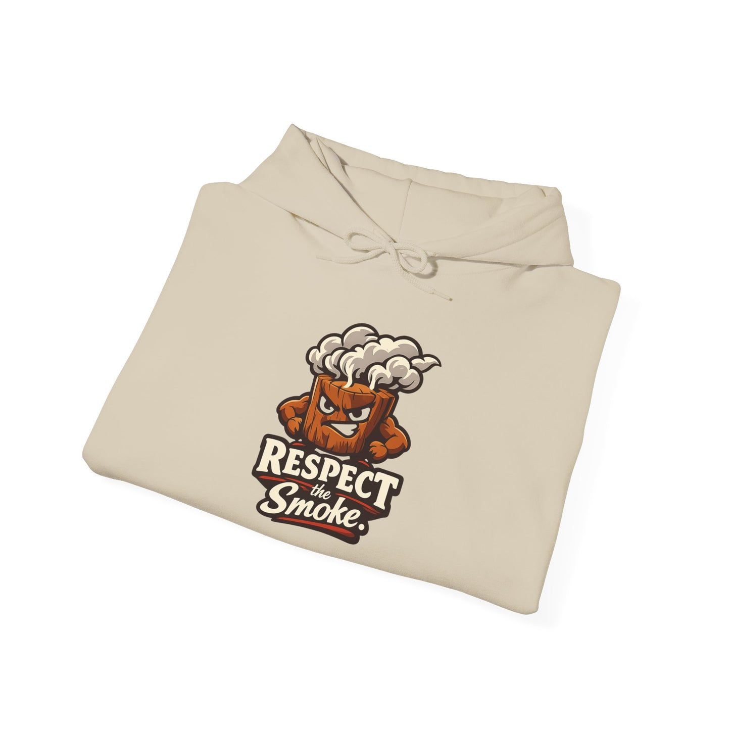 Respect the Smoke Hoodie – Retro Cartoon BBQ / Grilling Pullover