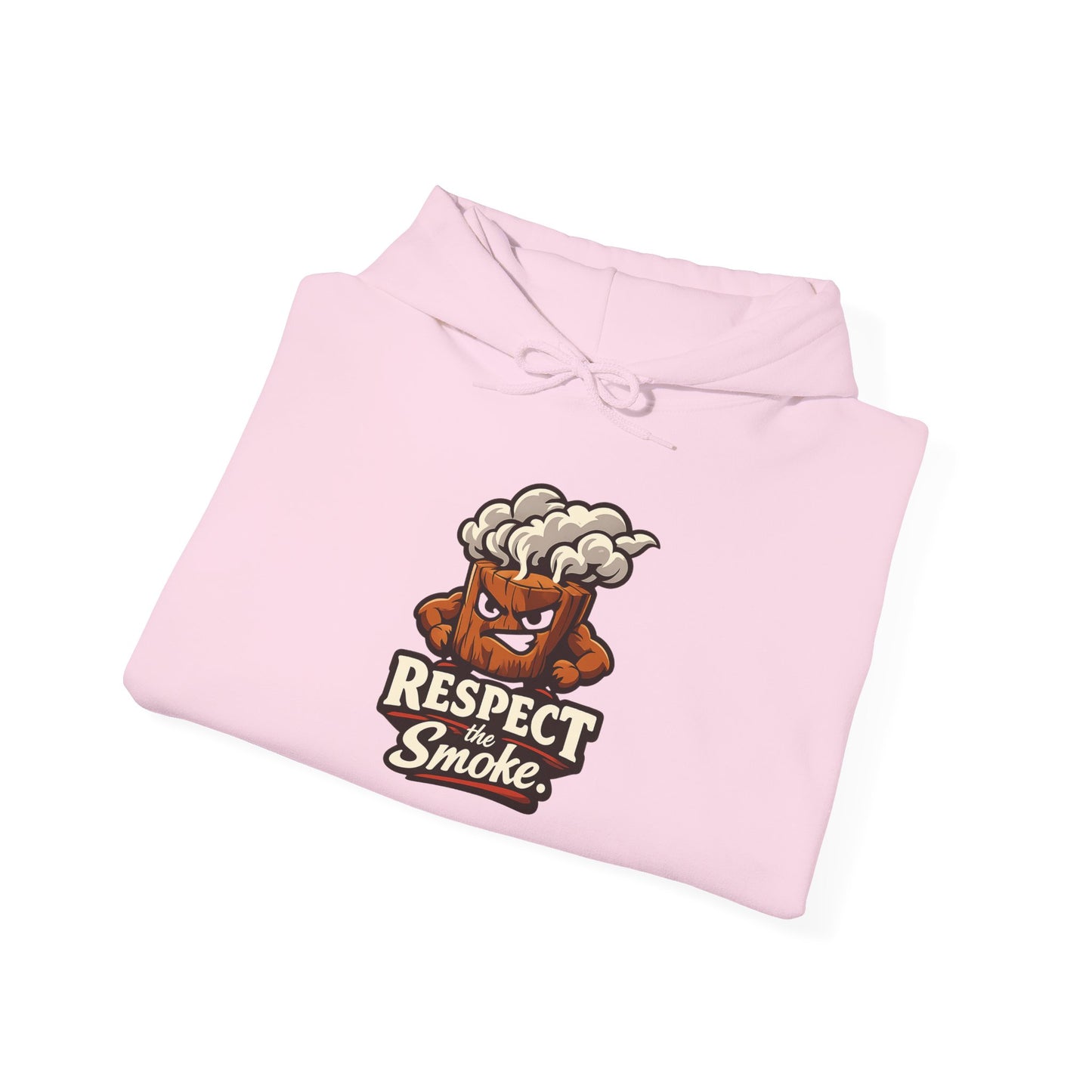 Respect the Smoke Hoodie – Retro Cartoon BBQ / Grilling Pullover