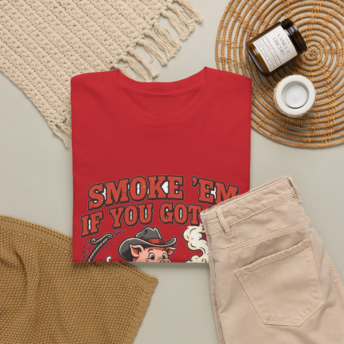 Smoke 'Em If You Got 'Em Tee — Funny BBQ Pig Pitmaster Shirt