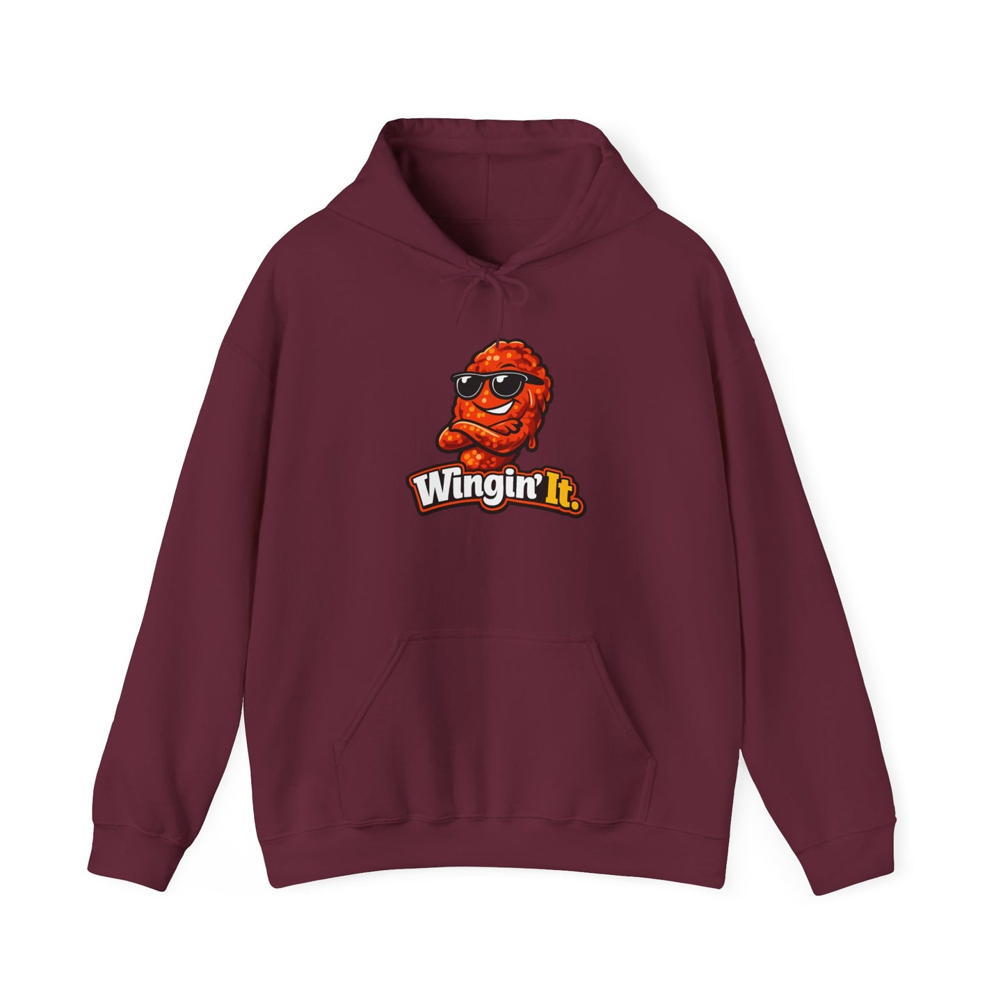 Wingin' It Chicken Wing Hoodie — Funny Foodie Comfort Pullover
