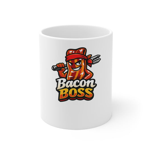 Bacon Boss Mug — Funny BBQ Coffee Mug, 11 oz