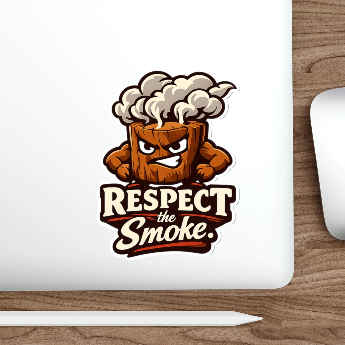 Respect the Smoke Die-Cut Sticker — Funny BBQ Sticker