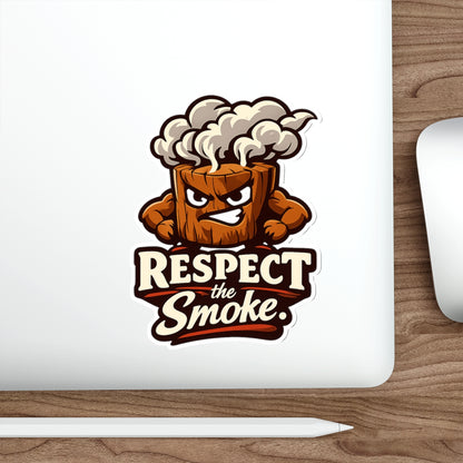 Respect the Smoke Die-Cut Sticker — Funny BBQ Sticker