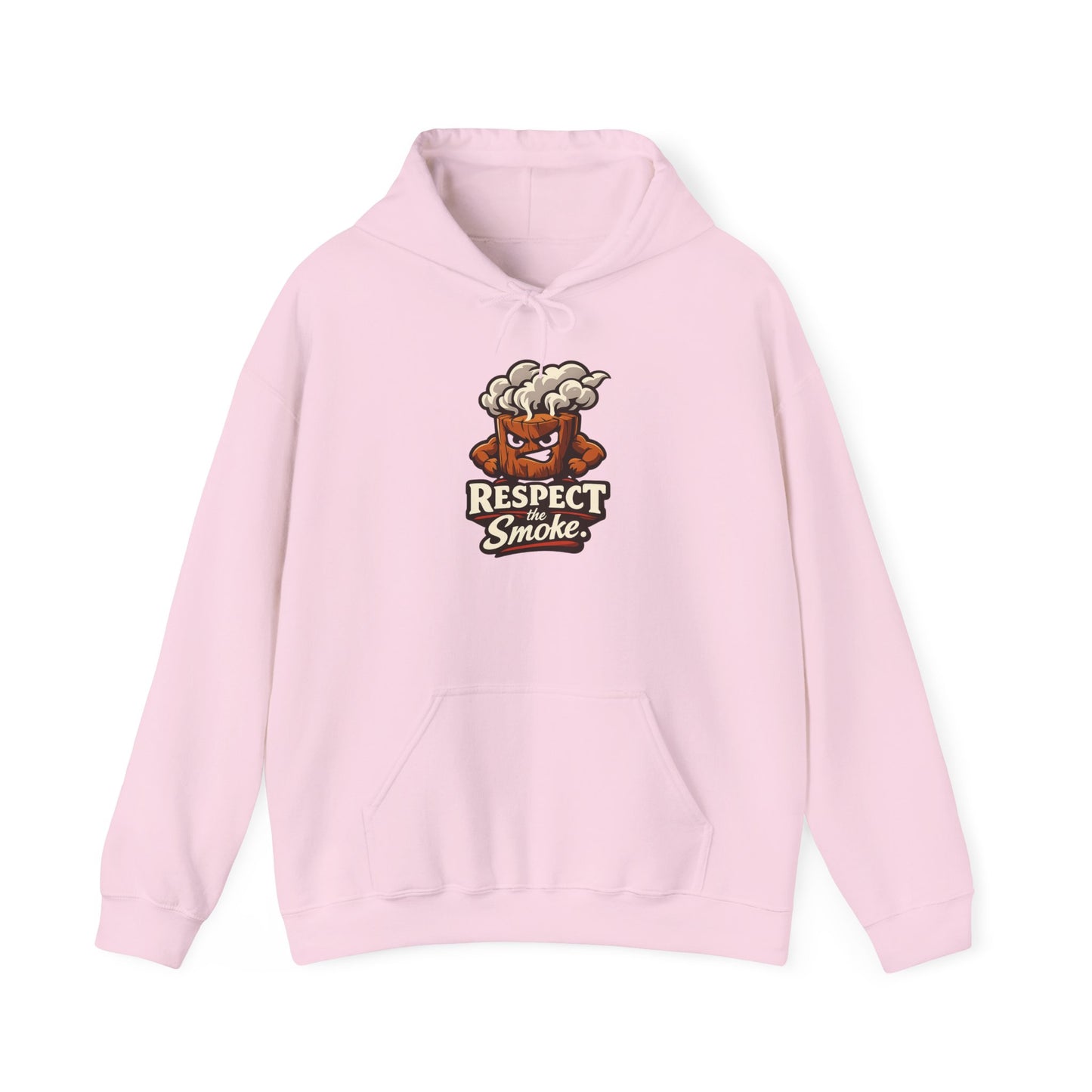 Respect the Smoke Hoodie – Retro Cartoon BBQ / Grilling Pullover