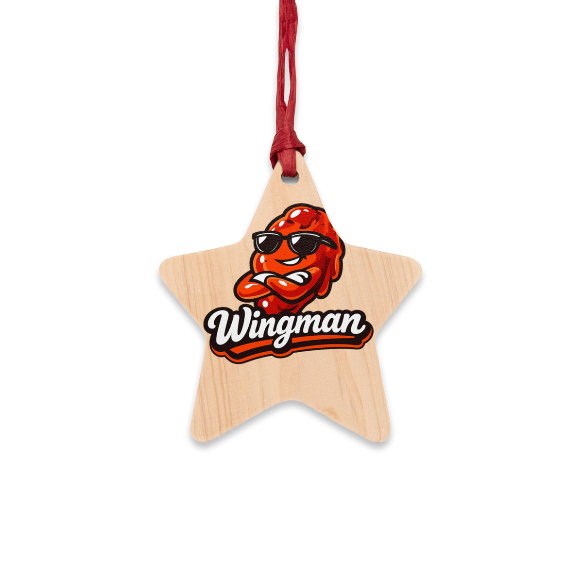 Wingman Wooden Ornament — Funny BBQ Christmas Ornament