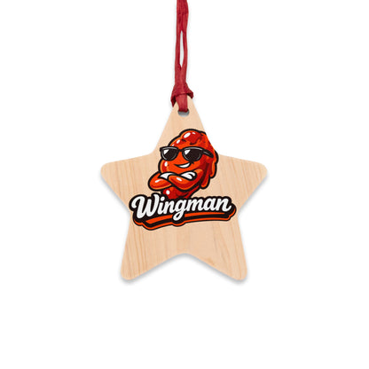 Wingman Wooden Ornament — Funny BBQ Christmas Ornament