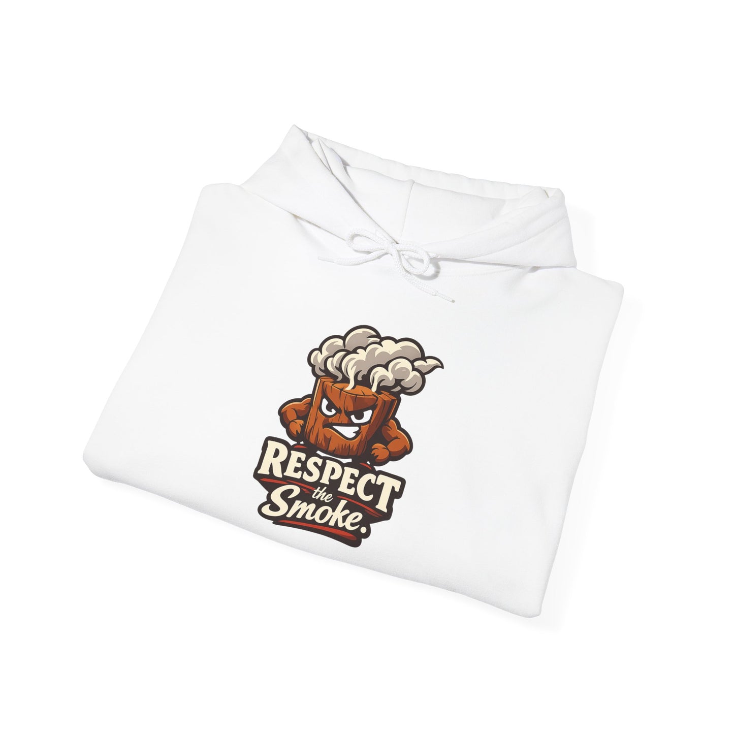 Respect the Smoke Hoodie – Retro Cartoon BBQ / Grilling Pullover