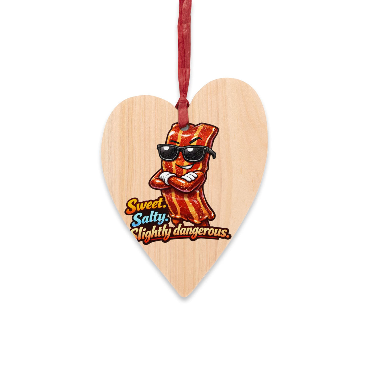 Sweet, Salty & Slightly Dangerous Wooden Ornament — Funny BBQ Christmas Ornament