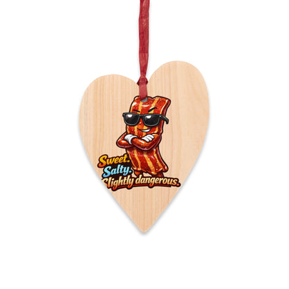 Sweet, Salty & Slightly Dangerous Wooden Ornament — Funny BBQ Christmas Ornament