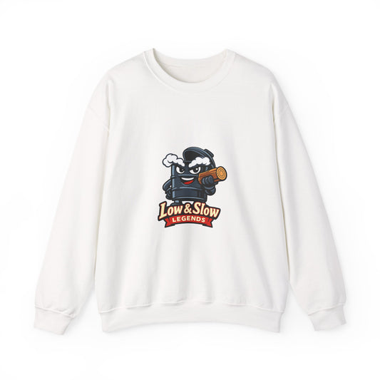 Low & Slow Legends Crewneck Sweatshirt — Funny BBQ Smoker Pullover