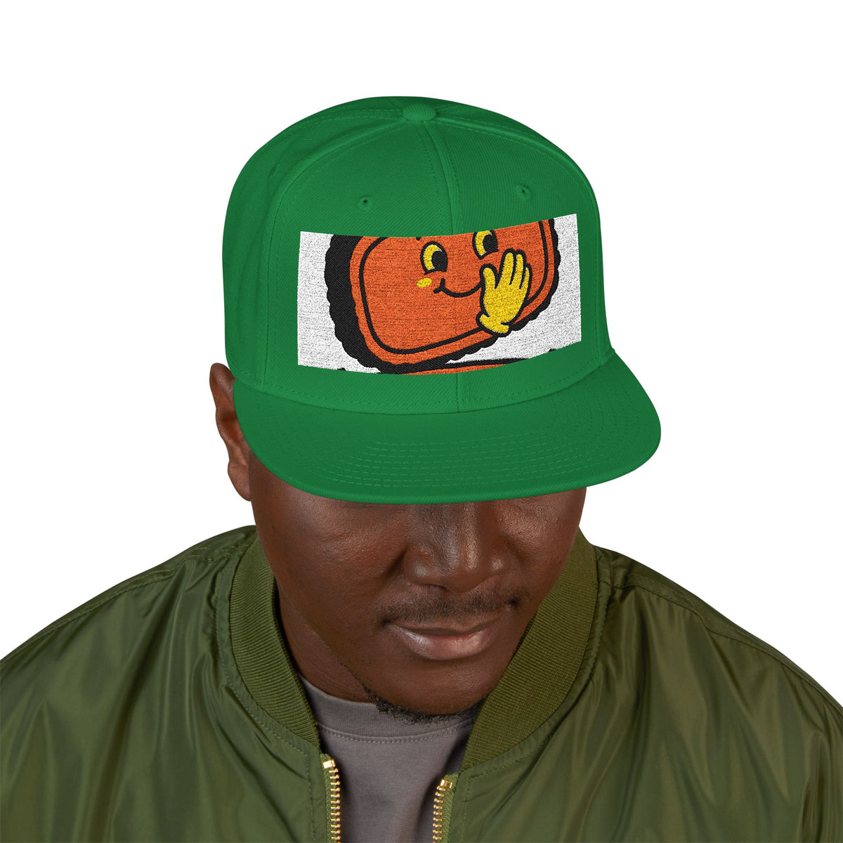 Brisket Whisperer Embroidered Snapback — Funny BBQ Brisket Pitmaster Cap