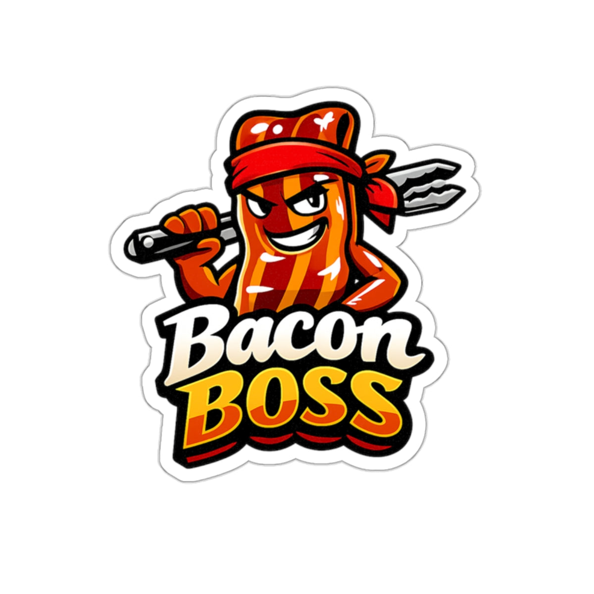 Bacon Boss Die-Cut Sticker — Funny BBQ Sticker