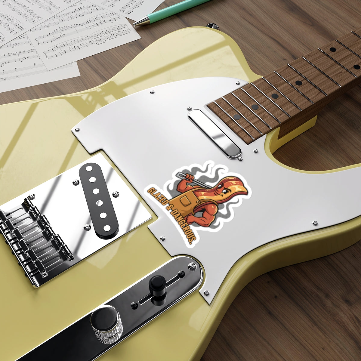 Glazed & Dangerous Die-Cut Sticker — Funny BBQ Sticker