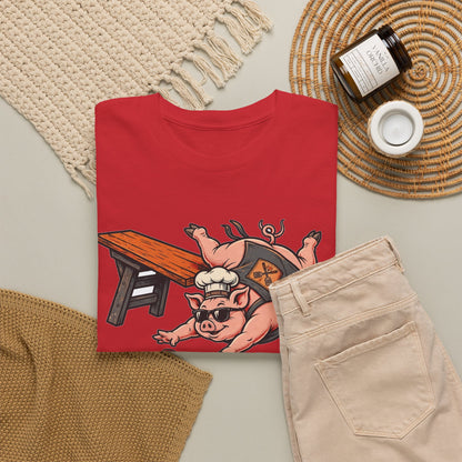 Fat Side Down Tee — Funny BBQ Pig Pitmaster Shirt