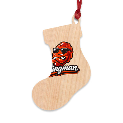Wingman Wooden Ornament — Funny BBQ Christmas Ornament