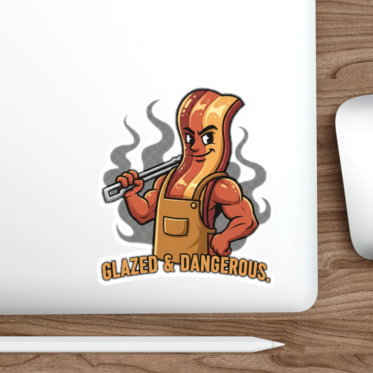 Glazed & Dangerous Die-Cut Sticker — Funny BBQ Sticker