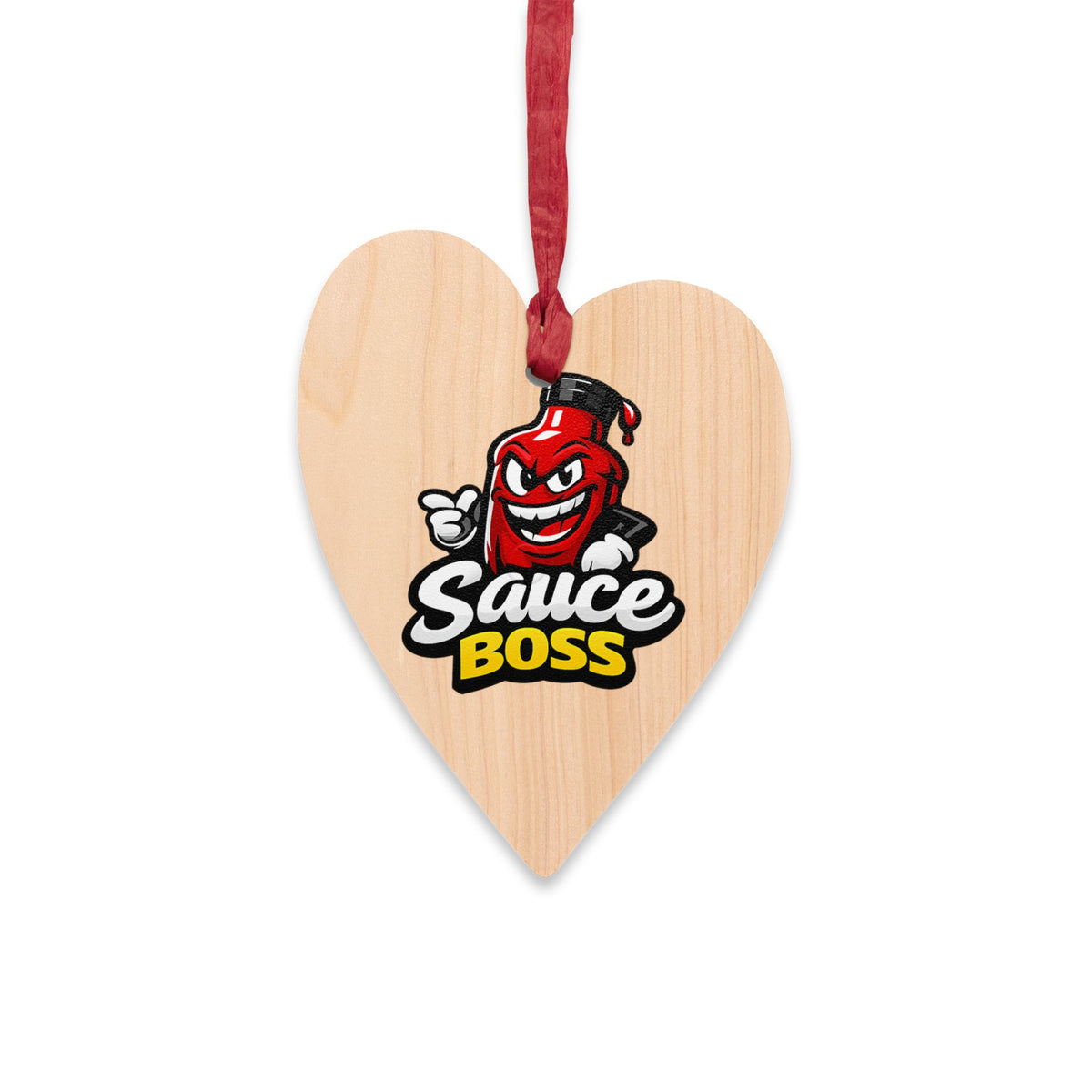 Sauce Boss Wooden Ornament — Funny BBQ Christmas Ornament