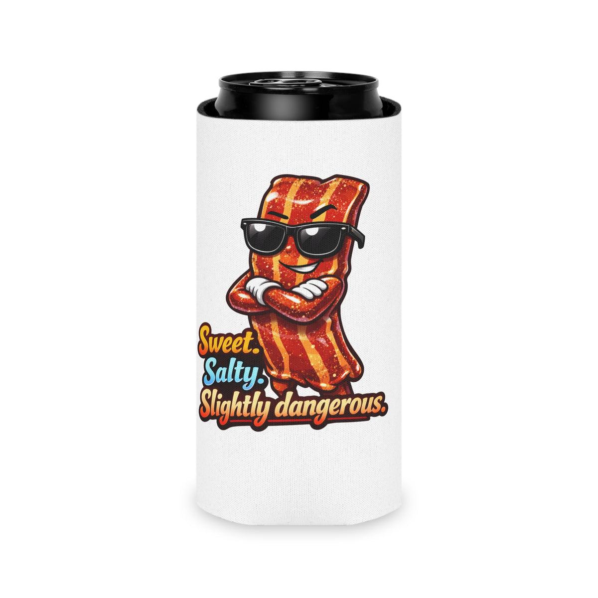 Sweet, Salty & Slightly Dangerous Can Cooler — Funny BBQ Beer Koozie
