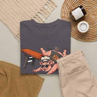 Fat Side Down Tee — Funny BBQ Pig Pitmaster Shirt