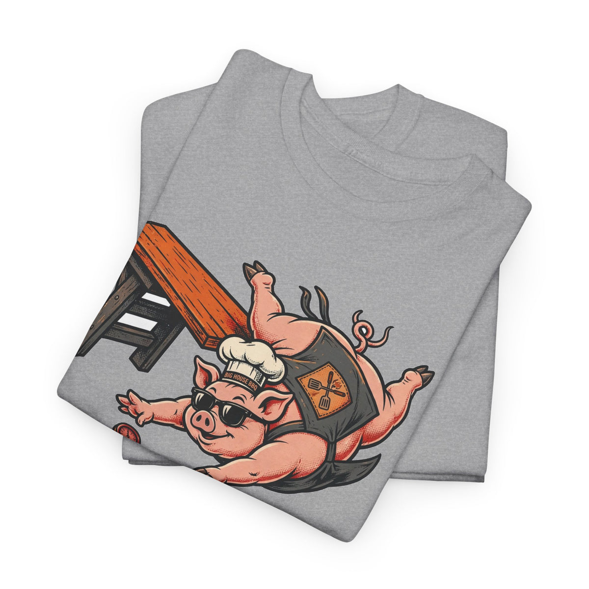Fat Side Down Tee — Funny BBQ Pig Pitmaster Shirt