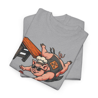 Fat Side Down Tee — Funny BBQ Pig Pitmaster Shirt