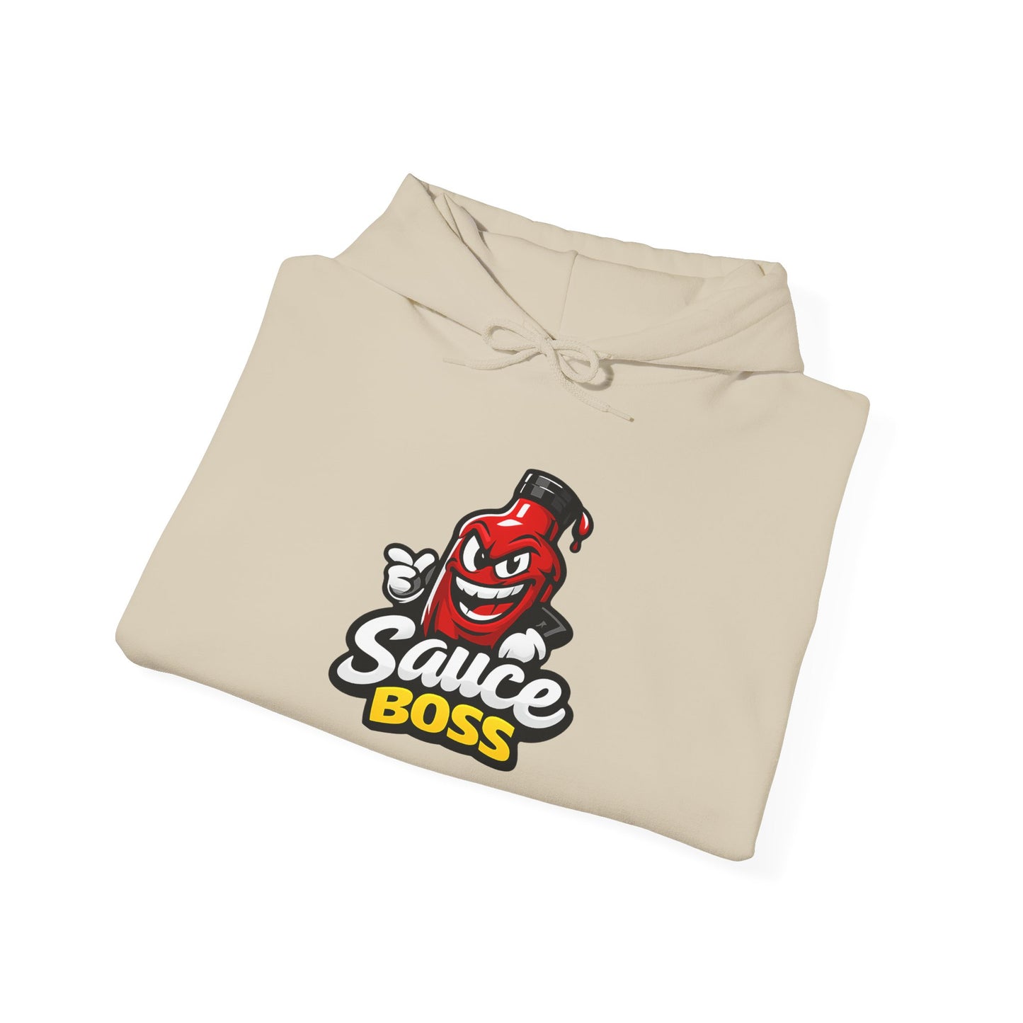 Sauce Boss Hoodie — Funny Hot Sauce Logo Pullover