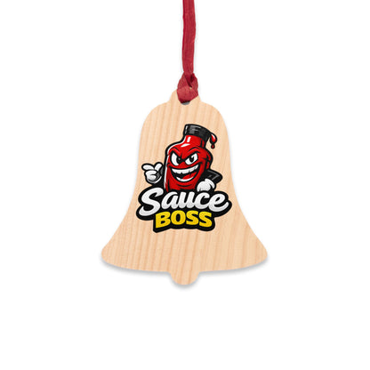 Sauce Boss Wooden Ornament — Funny BBQ Christmas Ornament