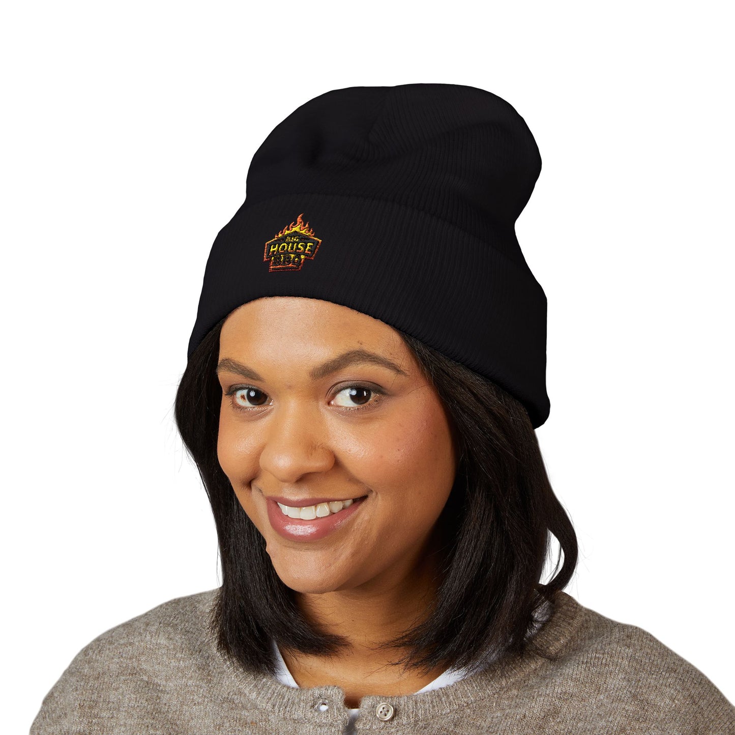 Embroidered 'House of Hell' Flame Logo Beanie