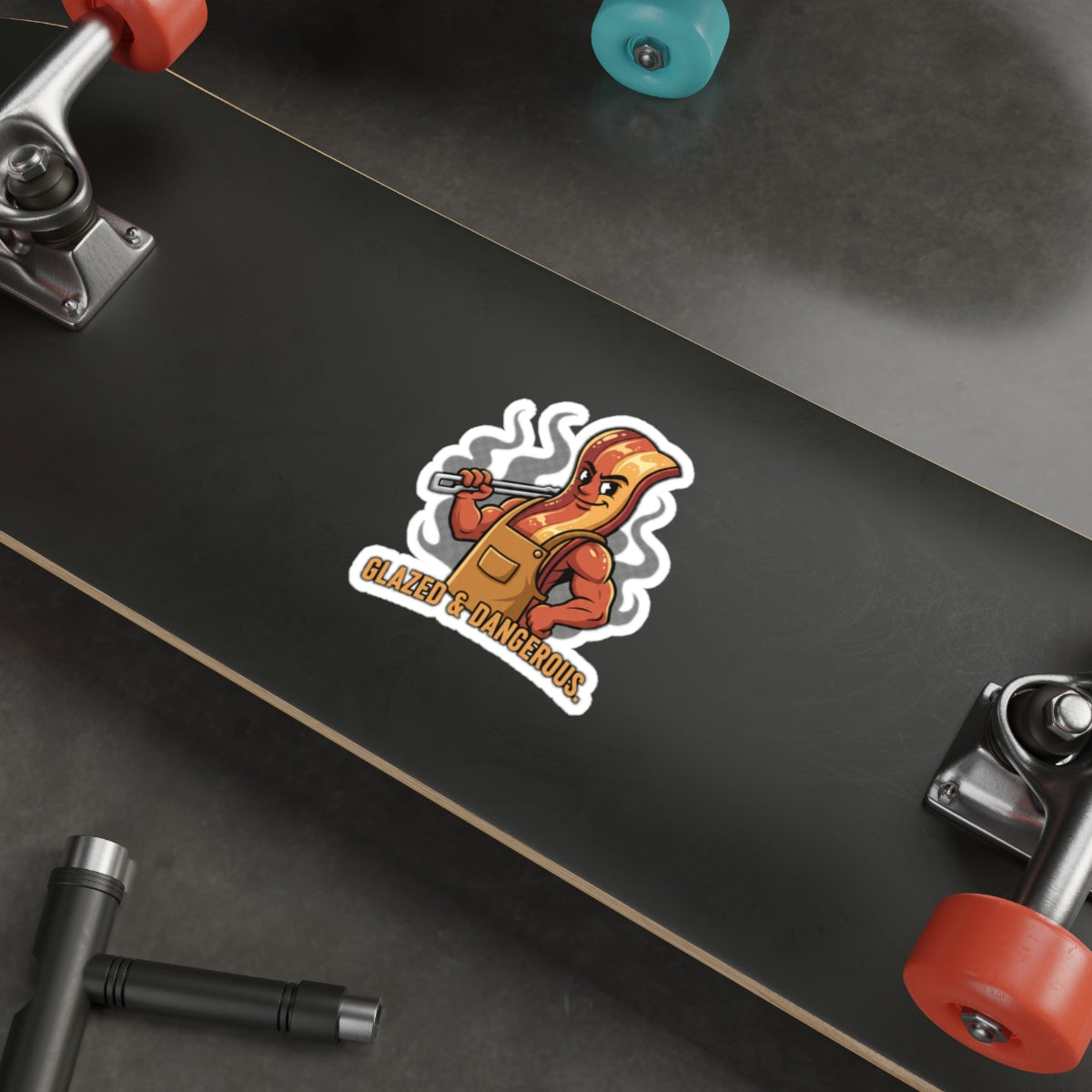 Glazed & Dangerous Die-Cut Sticker — Funny BBQ Sticker