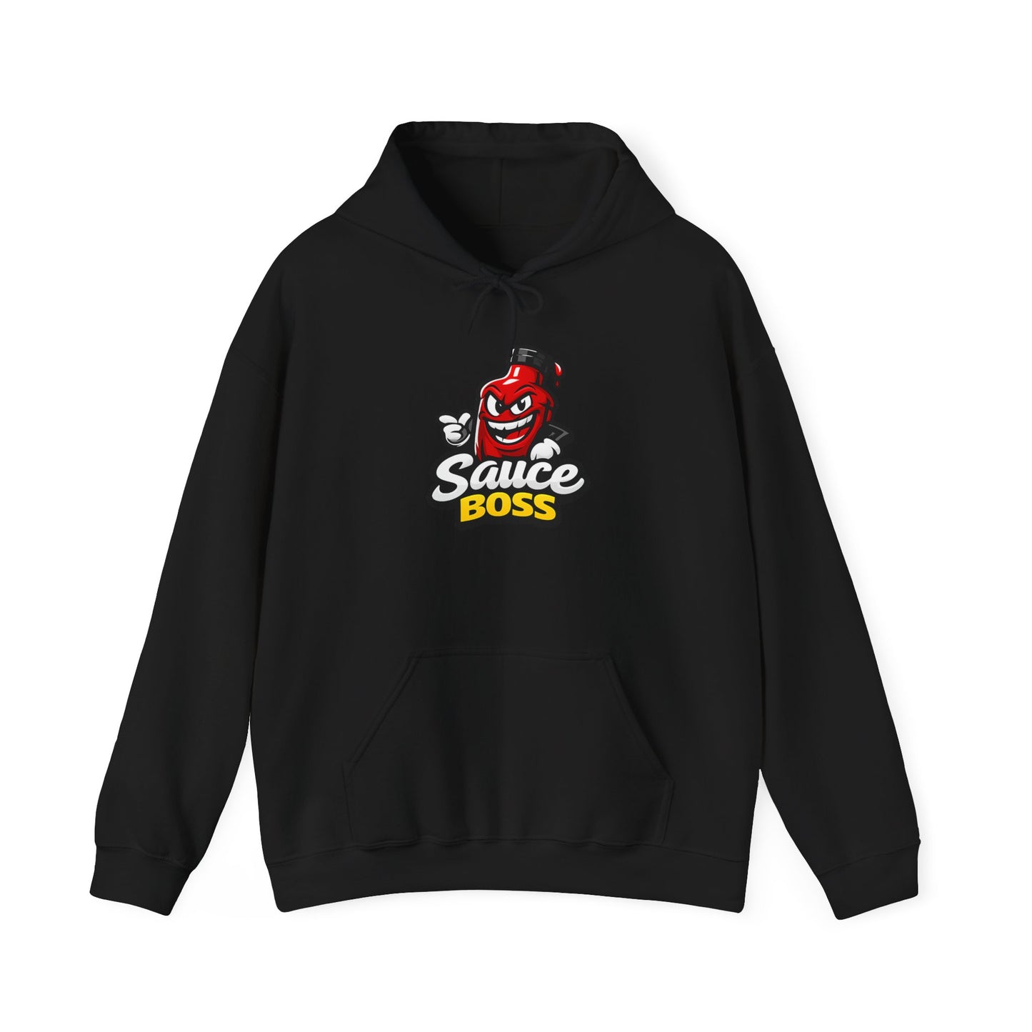 Sauce Boss Hoodie — Funny Hot Sauce Logo Pullover